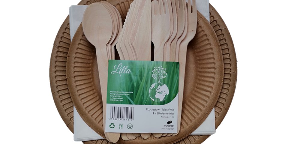 Eko zestaw grill talerz brown rozmiar L